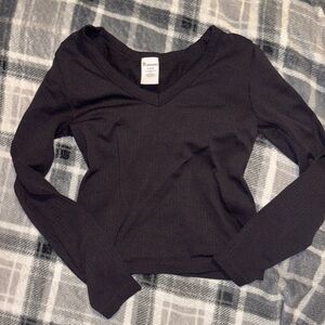 No Boundaries Seamless Black Long Sleeve Top